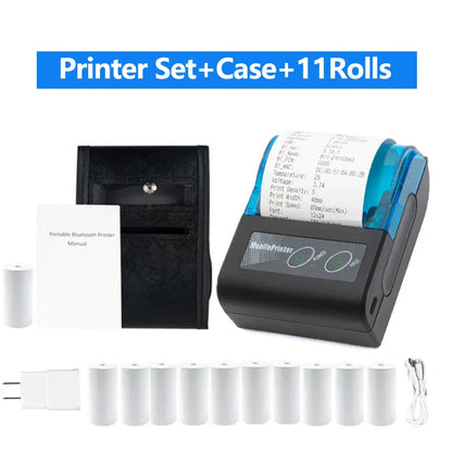 58mm Portable Thermal Receipt Printer – Mini Wireless Bluetooth Ticket & Bill Printer for Android, iOS & Windows