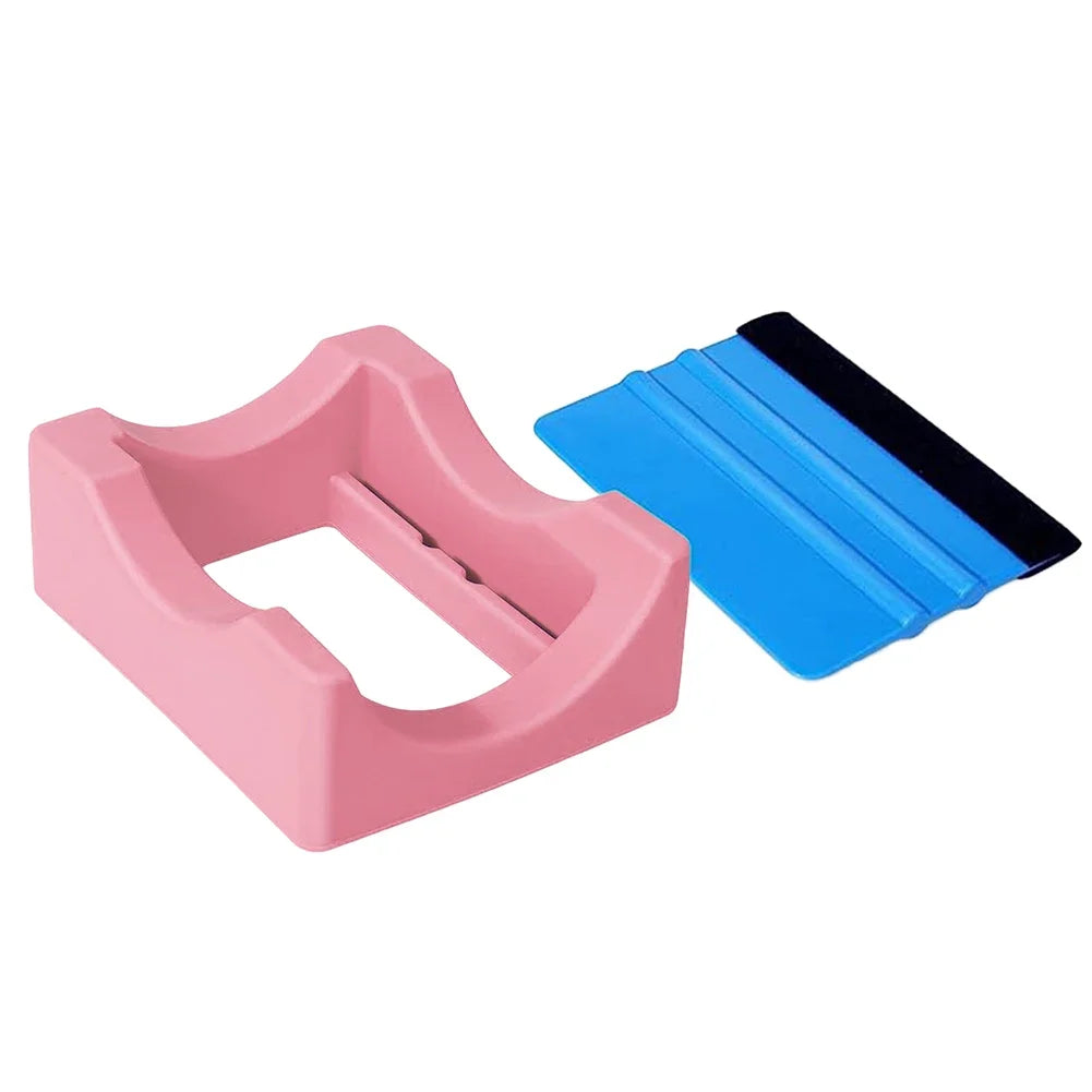 Silicone Tumbler Cradle Holder - Cup Stand with Slot for Crafts, Decals, and Small Tumblers