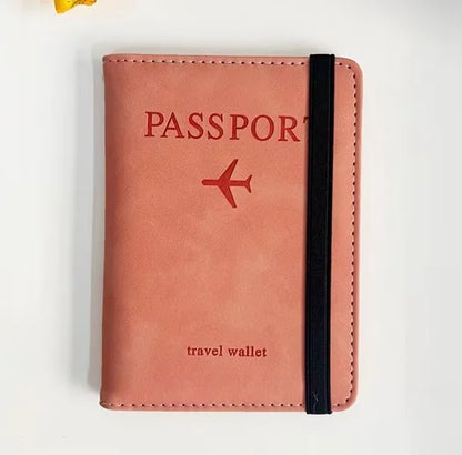 RFID Leather Passport Holder - Vintage Travel Wallet Case for Men & Women with ID and Card Storage