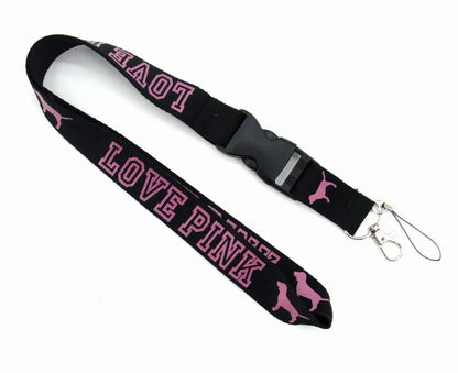 LOVE PINK Cellphone Lanyard Strap – Detachable Buckle Holder for Keys, ID Cards, Clothing & Accessories (H005)