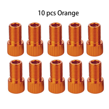 10-Color Aluminum Bicycle Valve Adapter – PRESTA to SCHRADER Converter for Bikes & Cars
