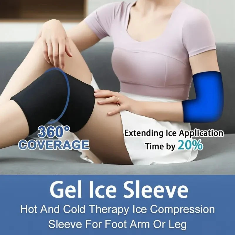 Gel Ice Sleeve — Reusable Hot & Cold Pack for Elbow, Knee, Ankle & Hand