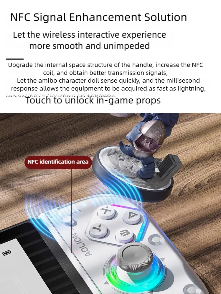 Aolion J20 Knight Wireless Gamepad — Motion-Sensing Custom Joystick for NS Joycon, Left & Right Switch Game Accessories