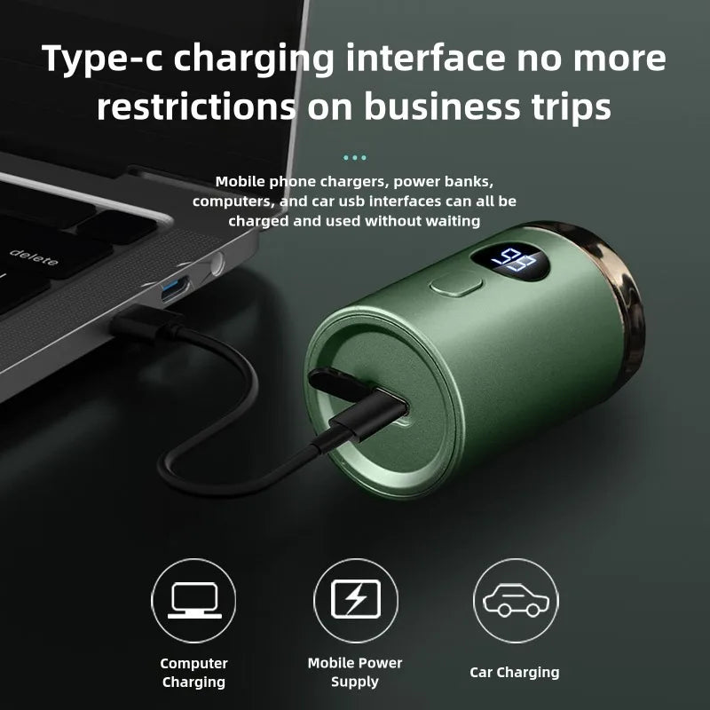Men’s Electric Mini Shaver – Rechargeable Type-C Portable Razor with LED Digital Display, Wet & Dry Use Beard Trimmer for Home & Travel (Unisex)