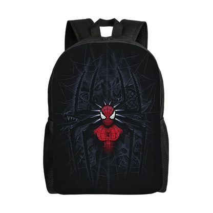 Custom Spider-Man Web Backpack – Water-Resistant School & College Bag for Men and Women
