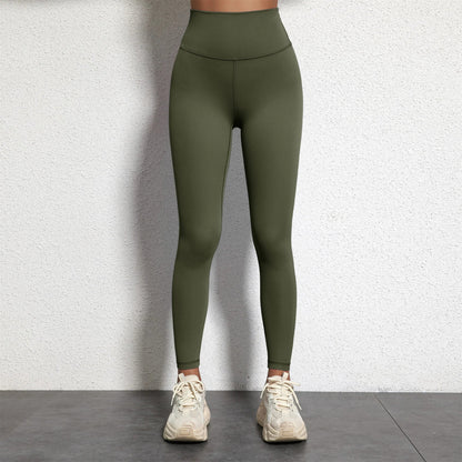 Women's High Waist Yoga Leggings - Solid Color 25" Soft Stretch Gym Training Pants Plus Size Athletic Sportswear
