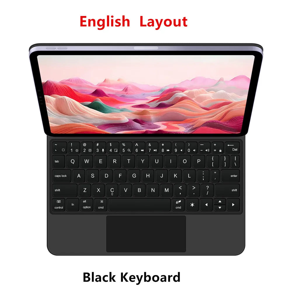 Magic Keyboard Case for iPad — Smart Magnetic Folio for iPad 11th & 10th Gen 11" (2025 A16, A3354/A3355/A3356/A2696)