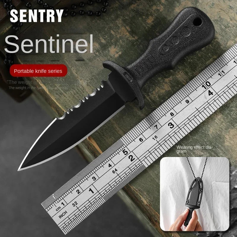 New Mini Tactical Neck Knife – Women's Self-Defense Outdoor Knife, Portable Camping & Fruit Knife