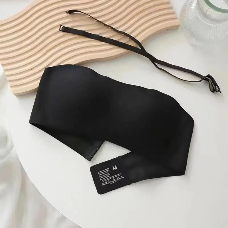 Women's Sexy Seamless Tube Top Bra — Invisible Strapless, Non-Slip Push-Up Wireless Bralette Lingerie