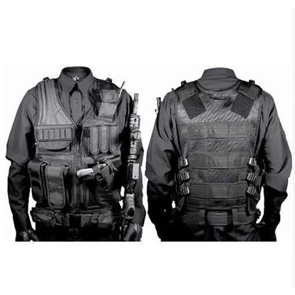 Adjustable Military Tactical Vest - Outdoor Molle Combat Body Armor for Security, Hunting, CS Game, and Airsoft Training