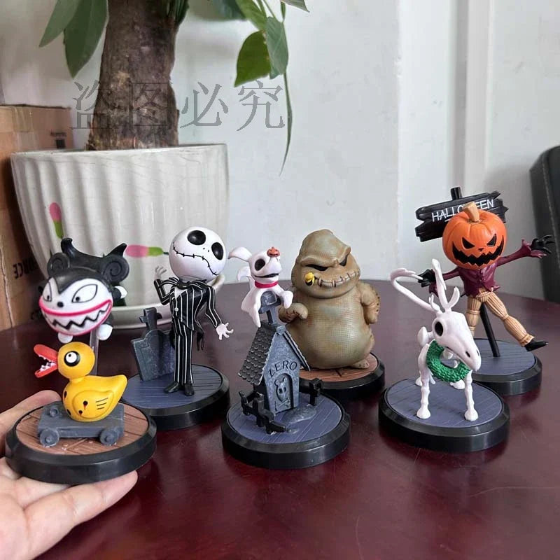 The Nightmare Before Christmas Series Figures — 6pcs Halloween Jack Collection Dolls, Bookshelf Ornaments & Kids Gifts