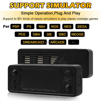 NEW 128GB X9 PRO Retro Game Console — TV Video Game Stick with 45+ Emulators for PS1, PSP, NDS, N64 & 40,000+ Games, 2.4G Dual Controllers
