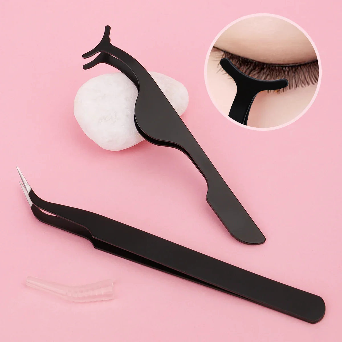 3PCS Eyelash Tool Set with Storage Box – Lash Applicator, Comb & Brush Kit for Eyelash Extension and Grooming
