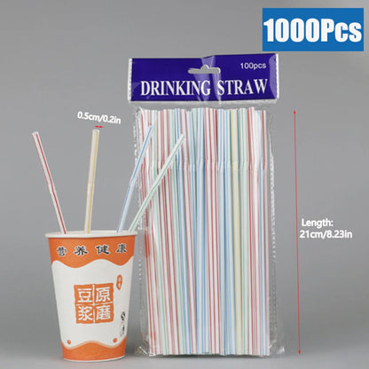 50-3000Pcs Multicolor Drinking Straws - Black Beverage Straws for Milk Tea, Bar, Party, Wedding & Kitchen Accessories