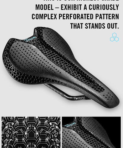 RYET Carbon 3D Printed Bike Saddle – Ultralight 175g Seat for Men & Women Road, MTB, Gravel, Triathlon Cycling