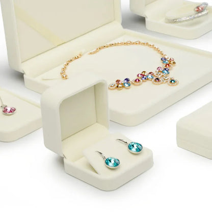 Oirlv Velvet Jewelry Box – Classic Ring, Earring & Necklace Case for Wedding Gift & Display