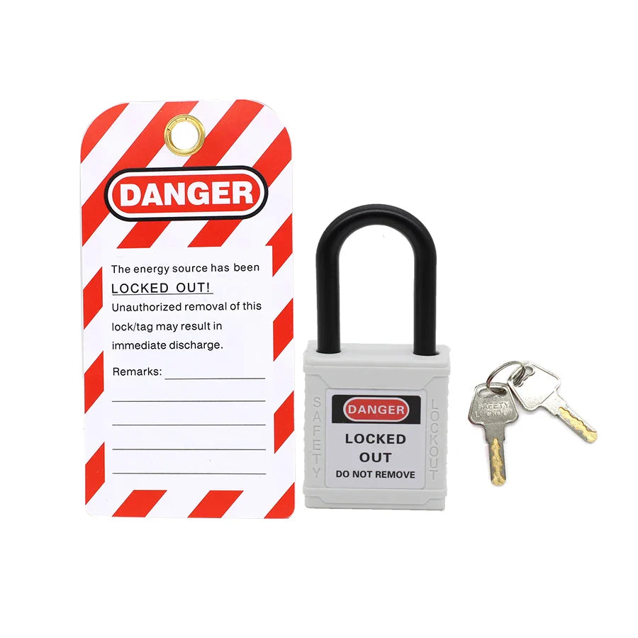 Industrial Safety Padlock – 38mm Nylon Shackle LOTO Lockout for Personal Power & Engineering Use