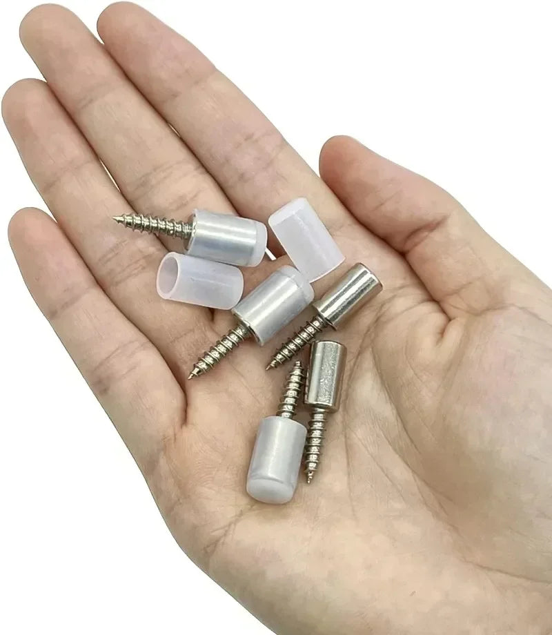 50/5Set Cross Self-Tapping Screws with Rubber Sleeve : Ideal for Laminate Support, Wardrobe, Cabinet, and Glass Partition Nails
