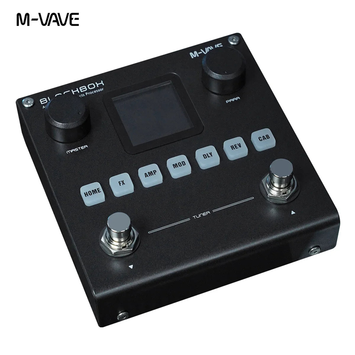 M-VAVE BLACKBOX Multifunctional Guitar/Bass Effect Pedal – 80 Editable Presets, 6 Effects Modules, Built-in Battery