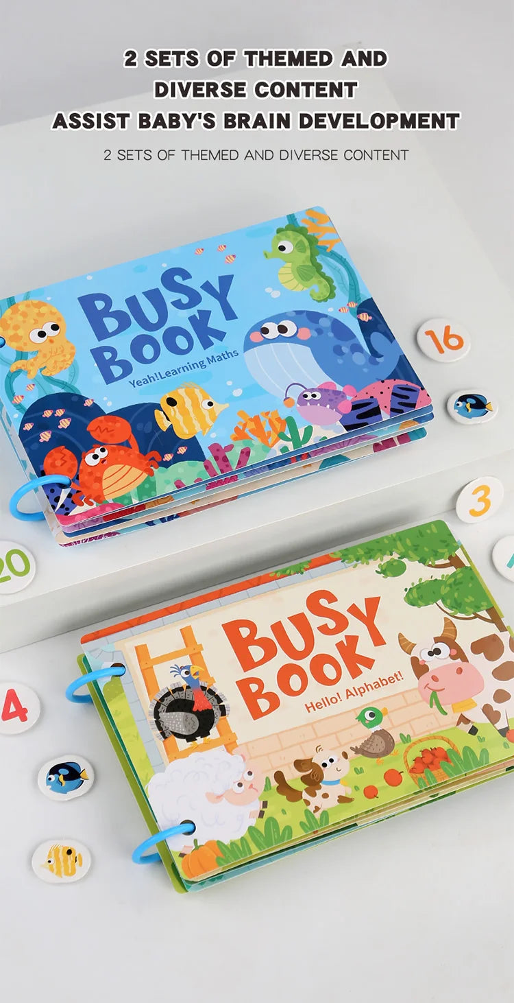 Montessori Baby Busy Book – My First Quiet Book, Early Learning Toy & Matching Game for Toddlers (2-3 Years)