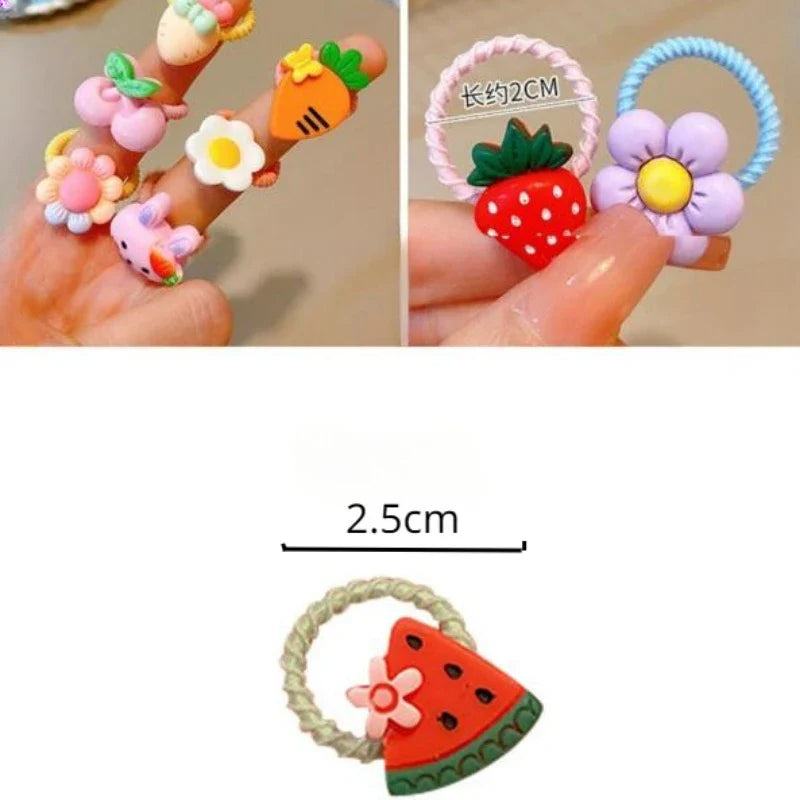 10-50pcs Children's Rubber Hair Bands - Gentle Elastic Hair Ties for Girls, Baby Head Rope, Hair Chirp Scrunchies - Comfortable Headdress
