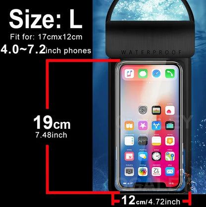 IPX8 Universal Waterproof Phone Pouch – Dry Bag Case for iPhone 16/17 Pro Max, Xiaomi, Samsung