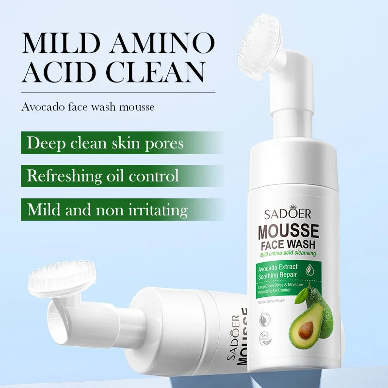 SAODER Fruits Facial Cleanser – Moisturizing & Hydrating Face Wash Foam with Massage for Skincare