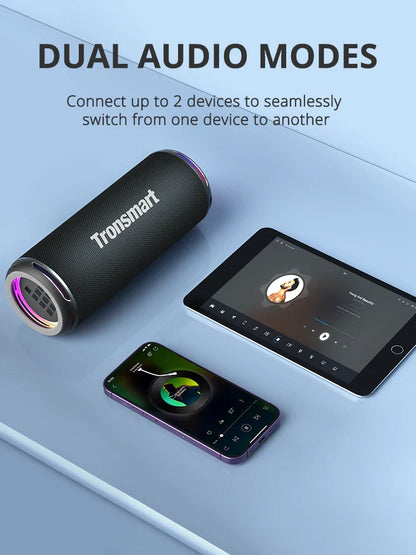 Tronsmart T7 Lite Bluetooth Speaker – Enhanced Bass, 24H Playtime, APP Control, IPX7 Waterproof Portable Speaker for Camping