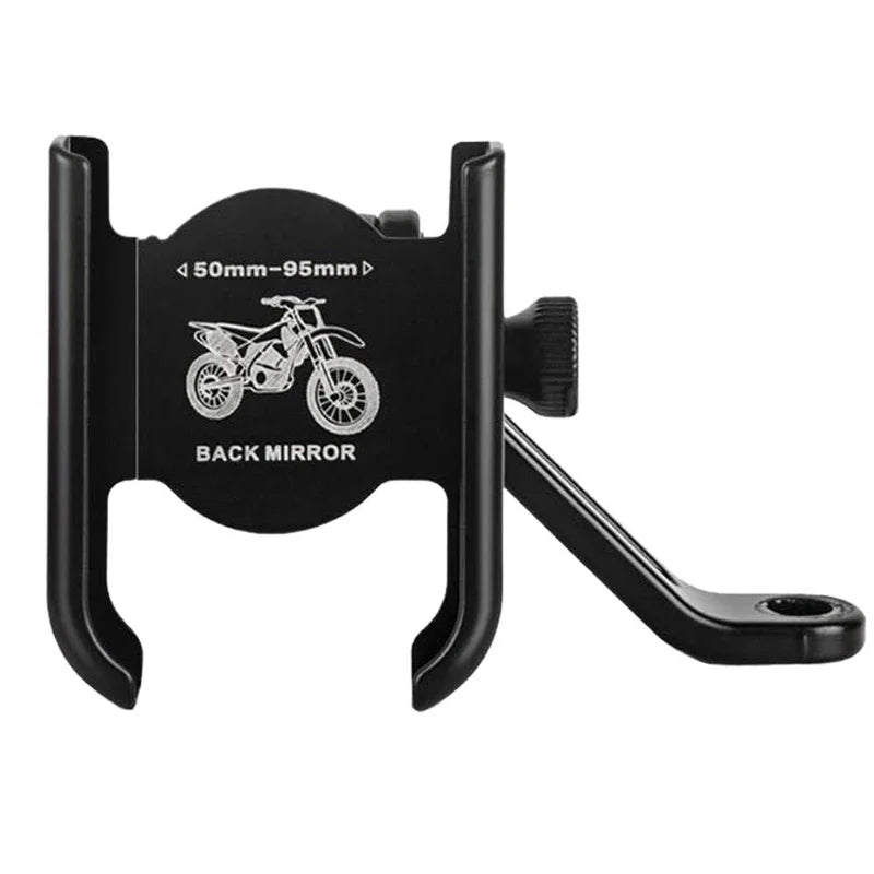 Aluminum Alloy Motorcycle & Bicycle Phone Holder — GPS Mounting Clip & Handlebar Bracket