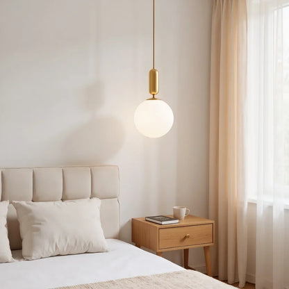 XCLuuHY Nordic Pendant Light - Modern Glass Ball Hanging Lamp for Living Room, Bedroom & Dining Room Decor