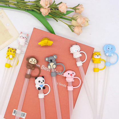 10mm Silicone Straw Covers – Animal Toppers & Spill Stoppers for Stanley 30/40oz Tumbler Accessory