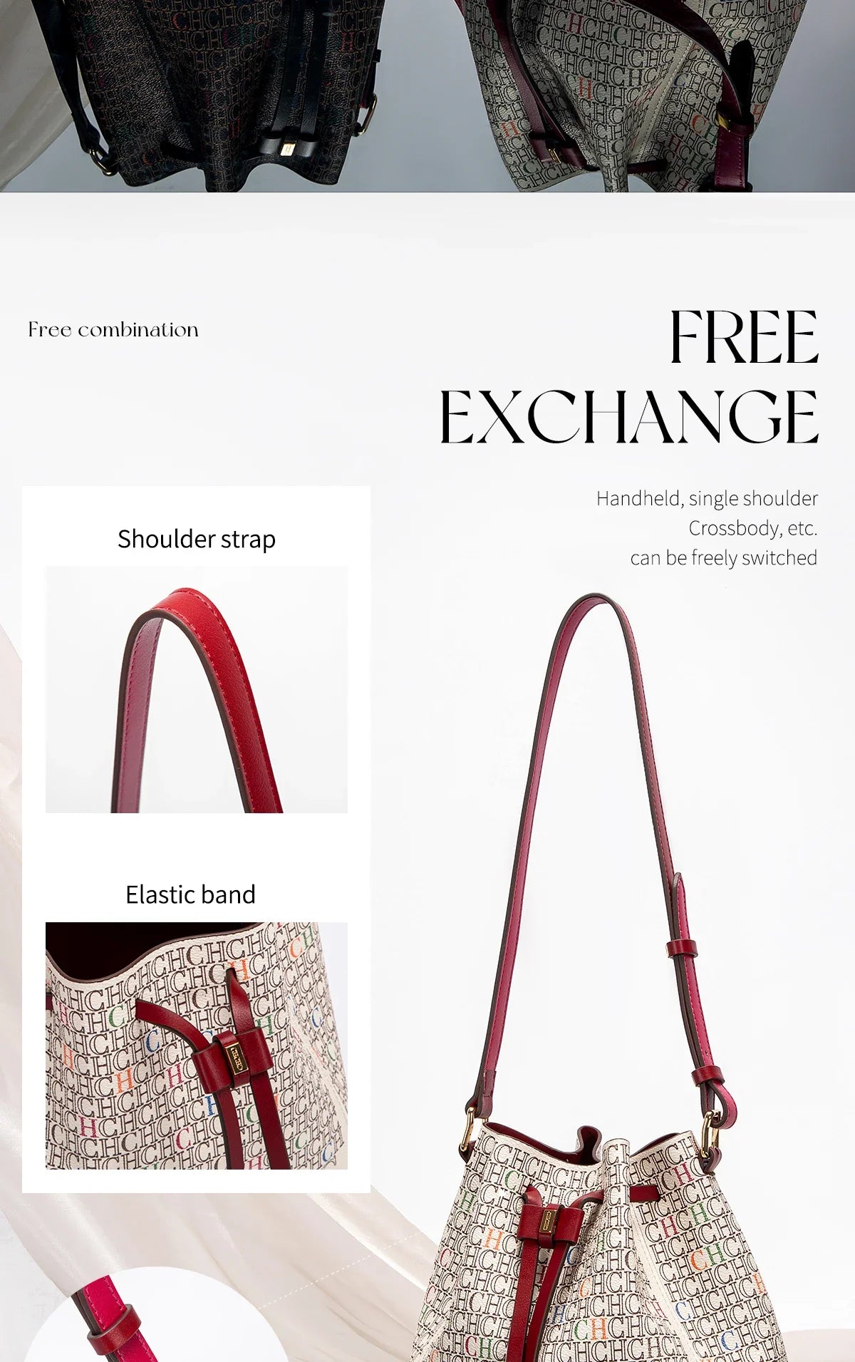Luxury Women’s Bucket Handbag — Classic Designer Shoulder Bag with Fashion Print, Stylish Wallet for Women