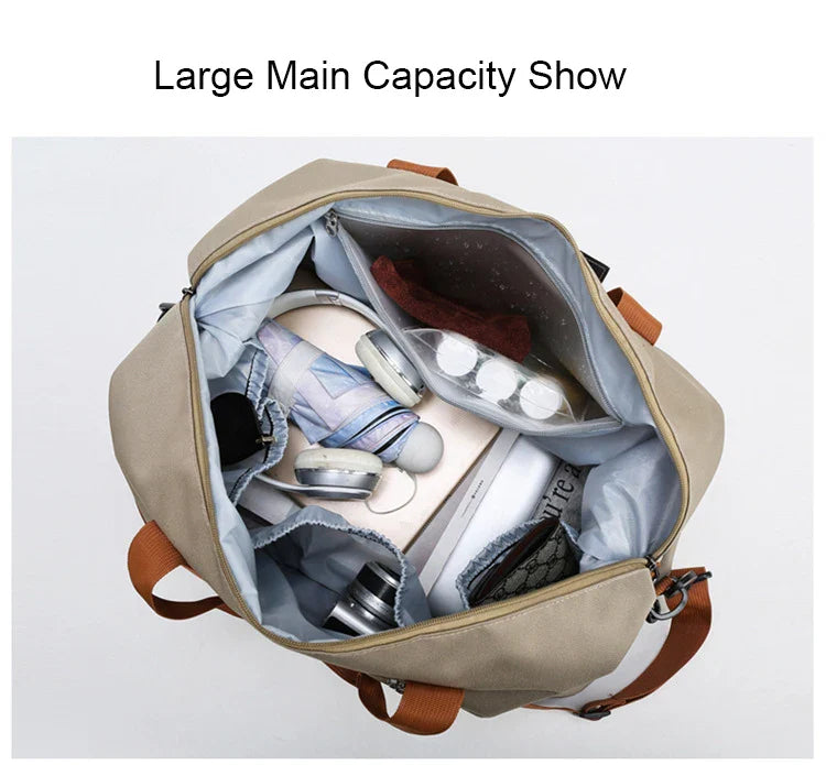 Travel Gym Bag – Short-Distance Luggage & Portable Fitness Duffel, Shoulder, Crossbody, and Weekender Carry-On Bag
