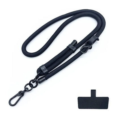 Adjustable Phone Lanyard - Universal Outdoor Crossbody Shoulder Case - Anti-Lost Wrist Strap with Card Neck Cord Clip Hang