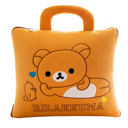 Cute Pillow Quilt - Dual-Use Pillow, Folding Air Conditioning Blanket, Car Interior Cushion Pillow - 3-in-1 Office Nap Cushion Blanket