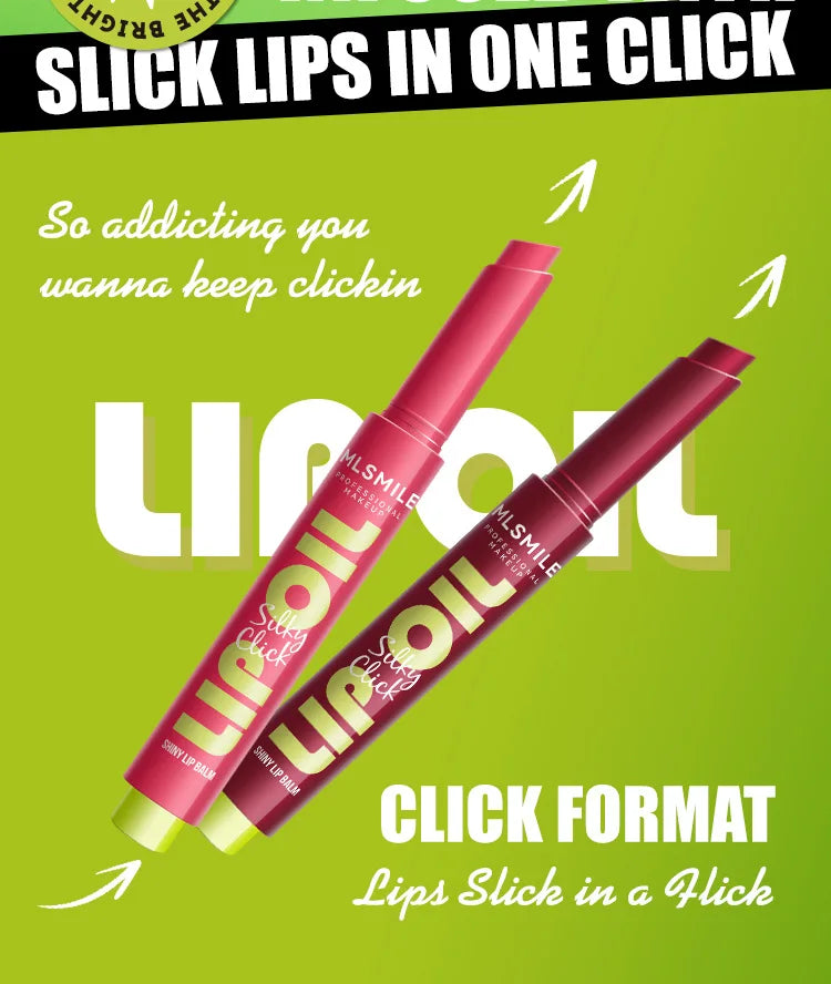 MLSMILE Multi-Color Silky Click Hydrating Lip Gloss – High-Shine, Long-Lasting Radiant Lip Care
