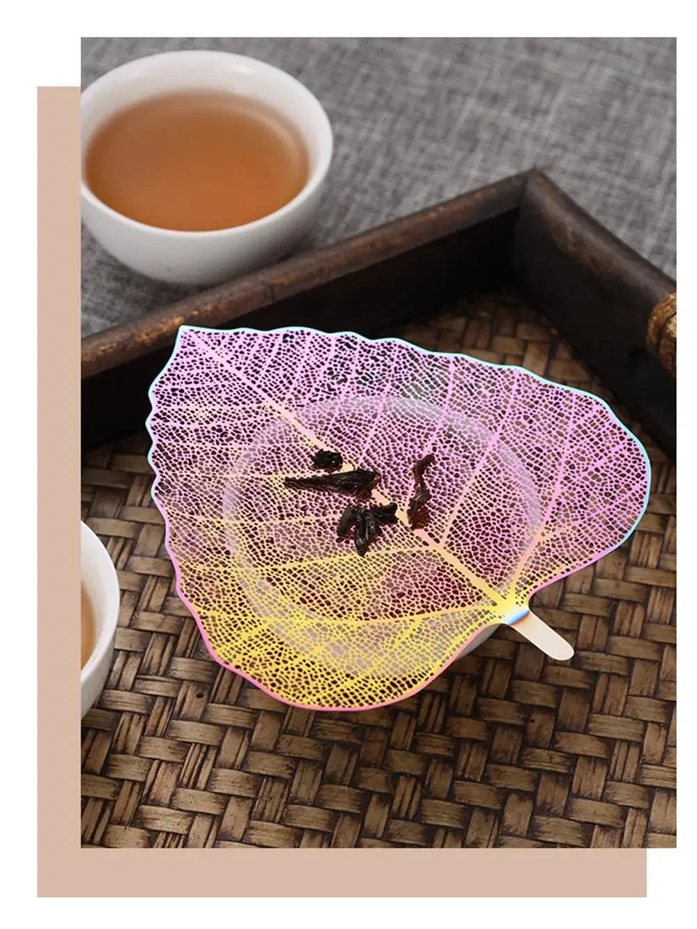 304 Stainless Steel Tea Filter – Hollow Leaf Shape Tea Strainer, KungFu Infuser, 2Pcs Ceremony Accessories