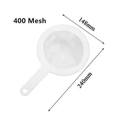 Fine Mesh Strainer Spoon – Nylon Coffee, Milk, Soy & Yogurt Filter, 100–400 Mesh Kitchen Sieve & Dining Gadget Tool