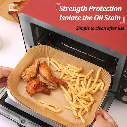 Disposable Air Fryer & Baking Paper — Non-Stick, Oilproof Mat for Microwave, Barbecue & Kitchen Accessories