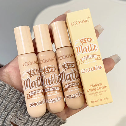 Waterproof Matte Liquid Concealer – Moisturizing Cream for Acne, Dark Circles, Face Contouring & Foundation Makeup