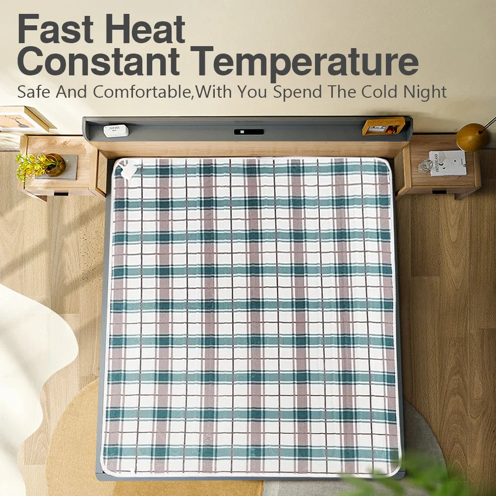 Electric Heated Blanket - 220/110V, Thick Thermal Heater Mattress with Thermostat, Body Warmer for Winter