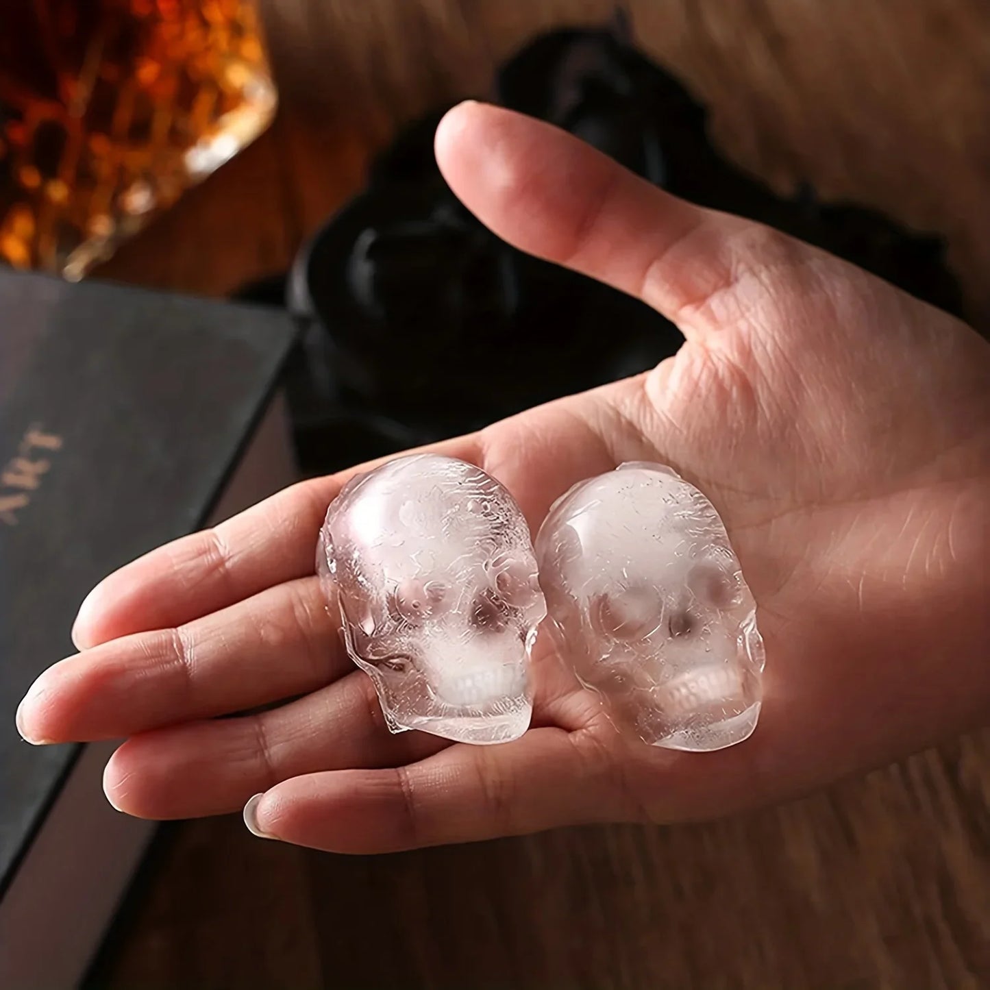 Skull Ice Ball Mold – 3D Silicone Ice Cube Tray, BPA-Free for Freezer & Cocktails