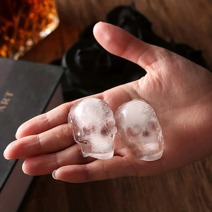 Skull Ice Ball Mold – 3D Silicone Ice Cube Tray, BPA-Free for Freezer & Cocktails