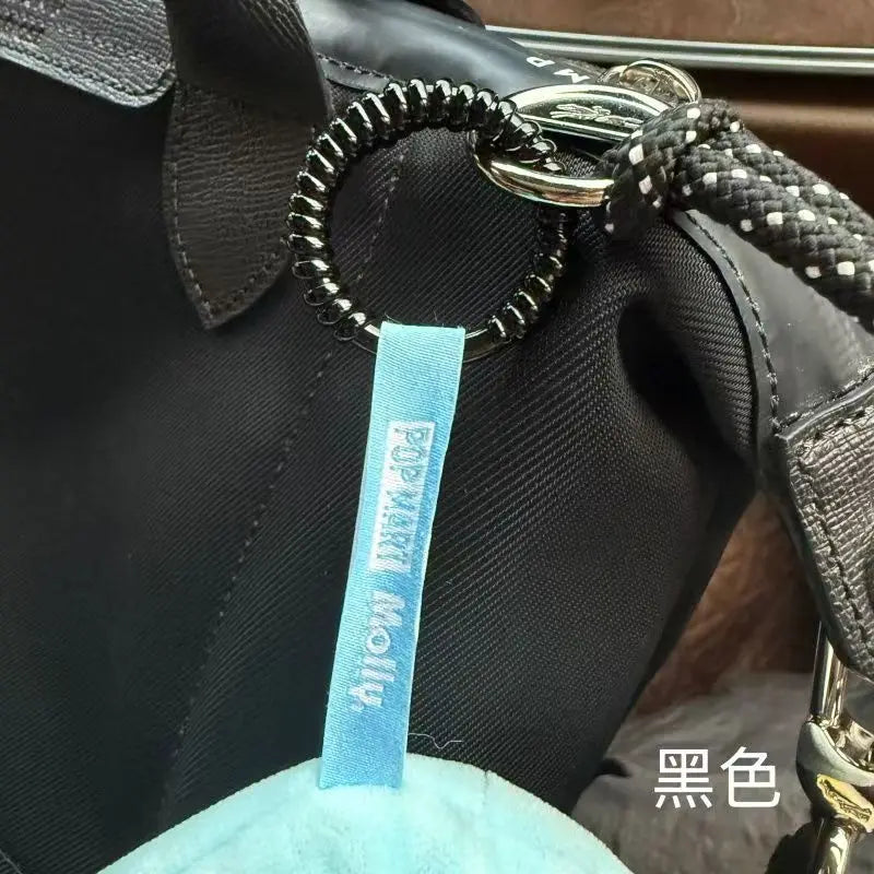 Labubu Anti-Drop Silicone Keychain — Colorful Winding Rope with Protective Ring, Fixed Safety Buckle