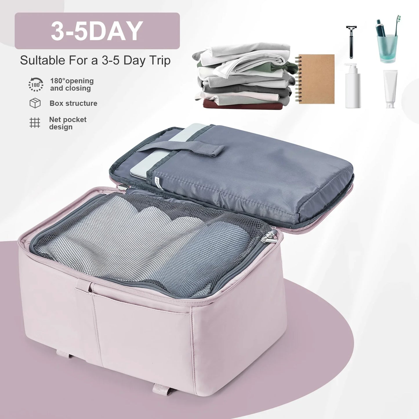 Women’s & Men’s Travel Backpack – Cabin Bag 40x20x25cm for Ryanair, Wizzair & Airplane Carry-On