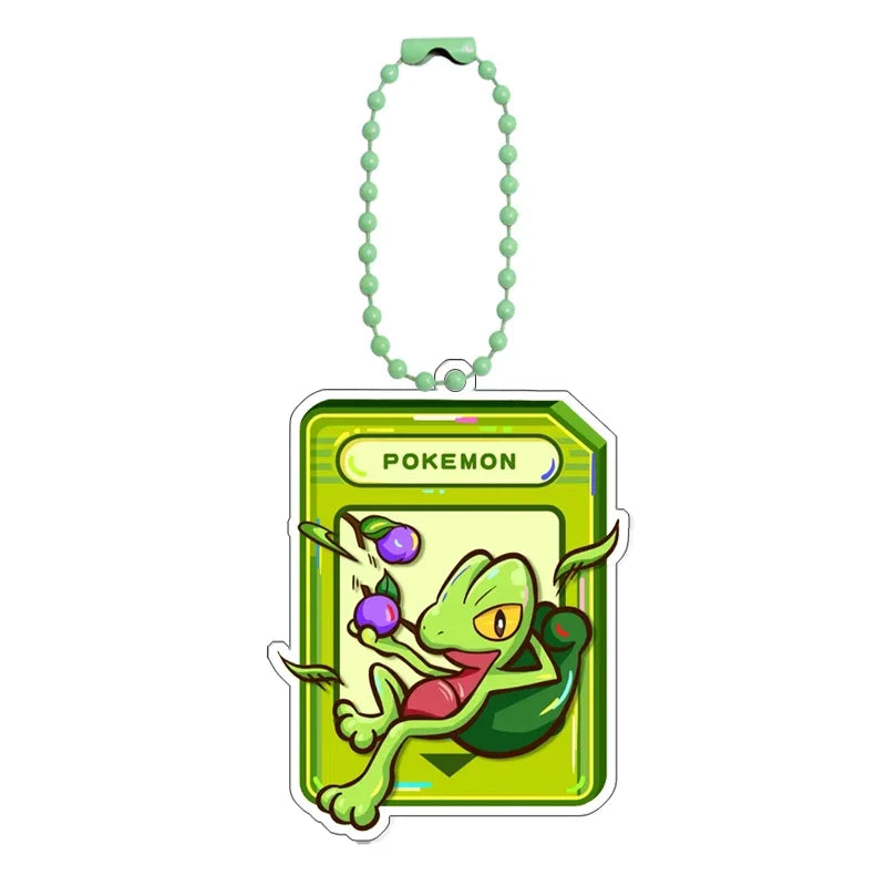 Pokémon Acrylic Keychain Set — Eevee, Pikachu, Gengar & Charizard Cartoon Pendant for Anime, Game Collection & Gift Toys