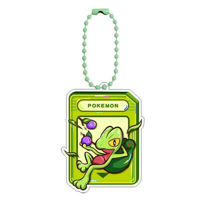 Pokémon Acrylic Keychain Set — Eevee, Pikachu, Gengar & Charizard Cartoon Pendant for Anime, Game Collection & Gift Toys