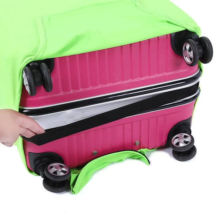 Luggage Cover Stretch Fabric: Suitcase Protector Baggage Dust Case for 18-32 Inch Suitcases - Travel Organizer