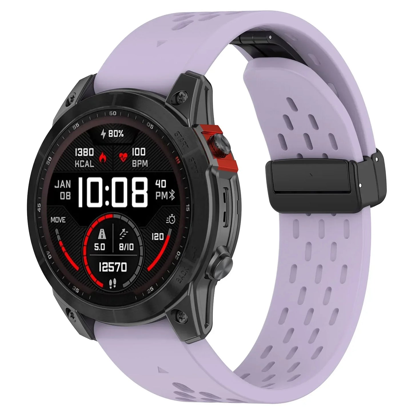 Quick Fit Silicone Strap for Garmin Fenix & Forerunner — 26mm, 22mm, 20mm Bands for Fenix 7X/7 Pro/6X/6/5X/5 Plus, Tactix 7, Forerunner 965/955, Enduro