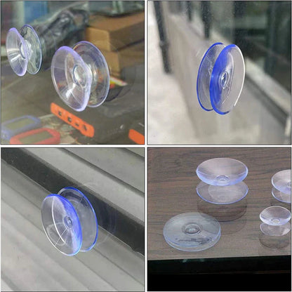 5/20PCS Double-Sided Plastic Suction Cup Pads - Non-Slip Clear Vacuum Suckers for Glass, Car Windows, Table Tops, DIY Soap Holders